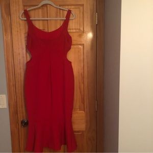 New Likely red dress with slits at waist